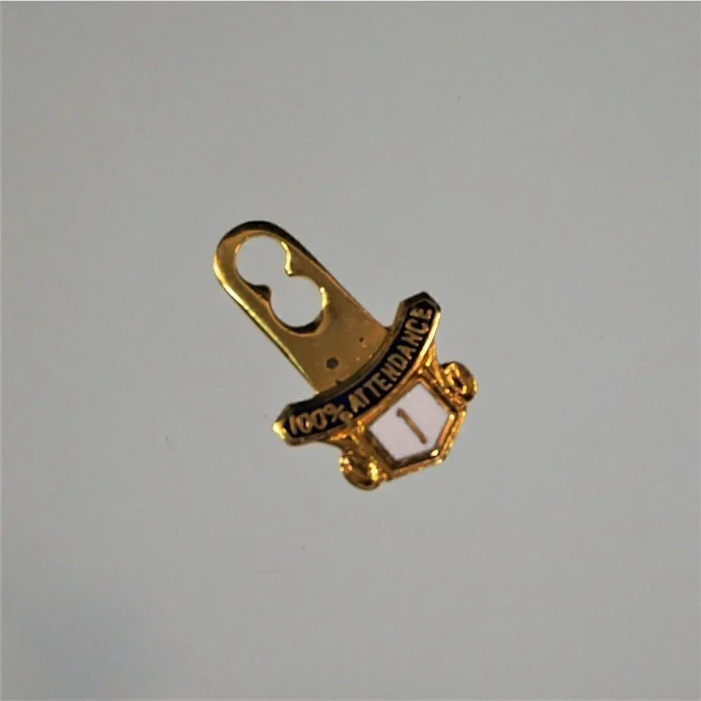 Vintage Lions Club 100% Attendance Tab 1 Year for Lapel Pin